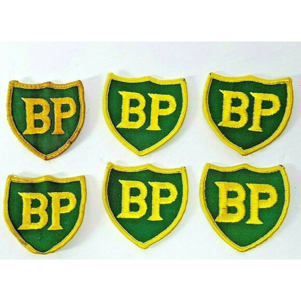 6x Lot BP British Petroleum Embroidered 121k20cb6